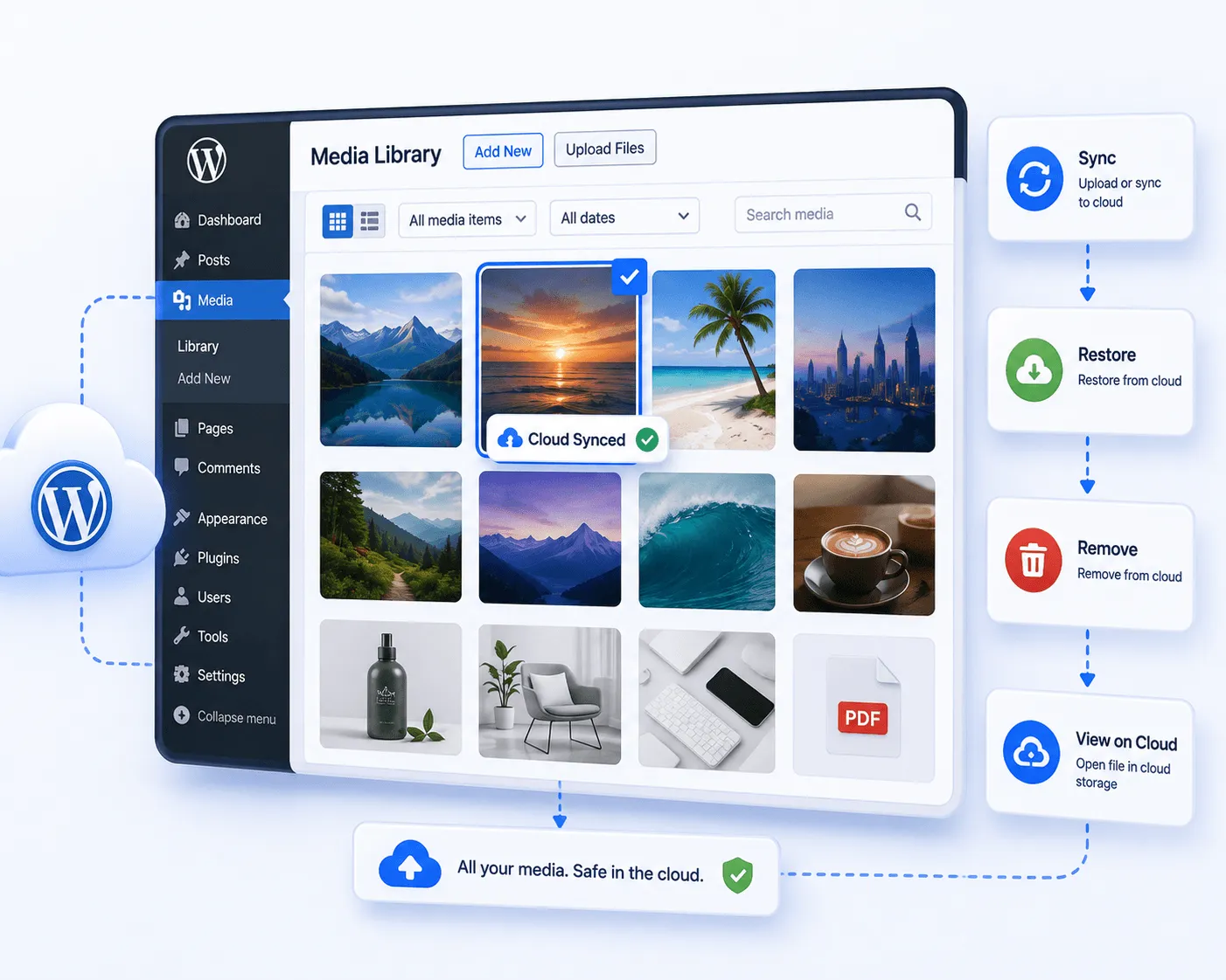 Manage Cloud Media From WordPress